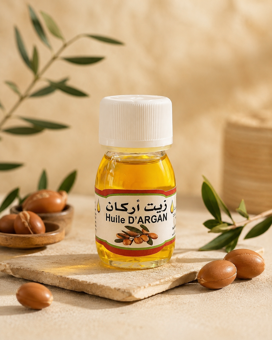 Huile d'Argan 100% Naturelle – Oum Chaimaa (30 ml)
