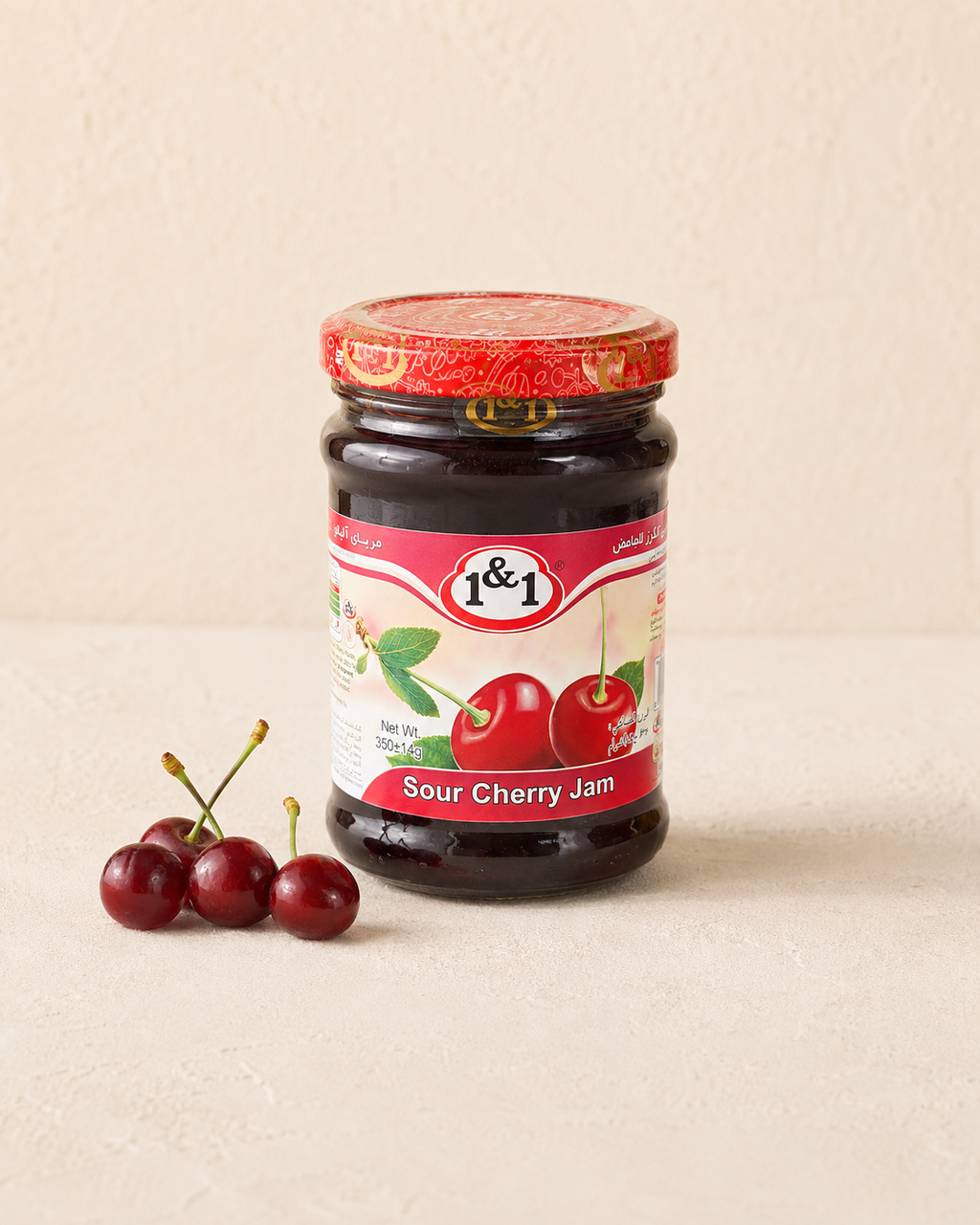 Confiture de cerises griottes 350g – 1&1 – Sélectionné avec soin par Méva