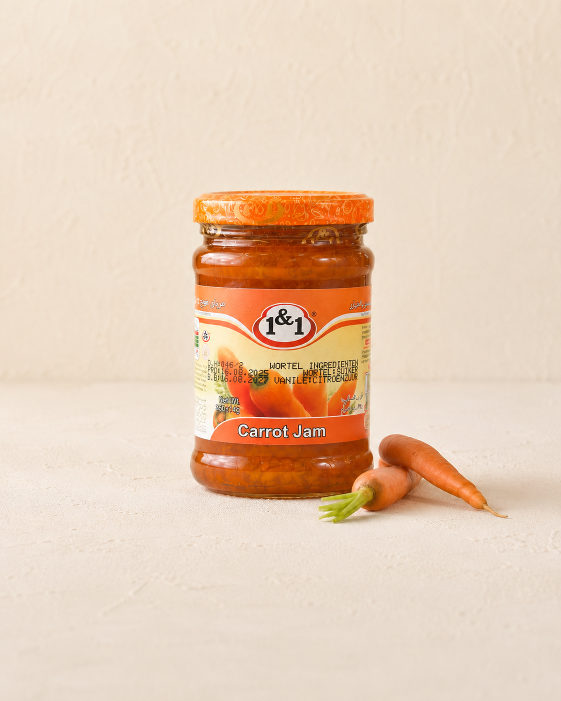 Confiture de carottes 350g – 1&1 – Sélectionné avec soin par Méva