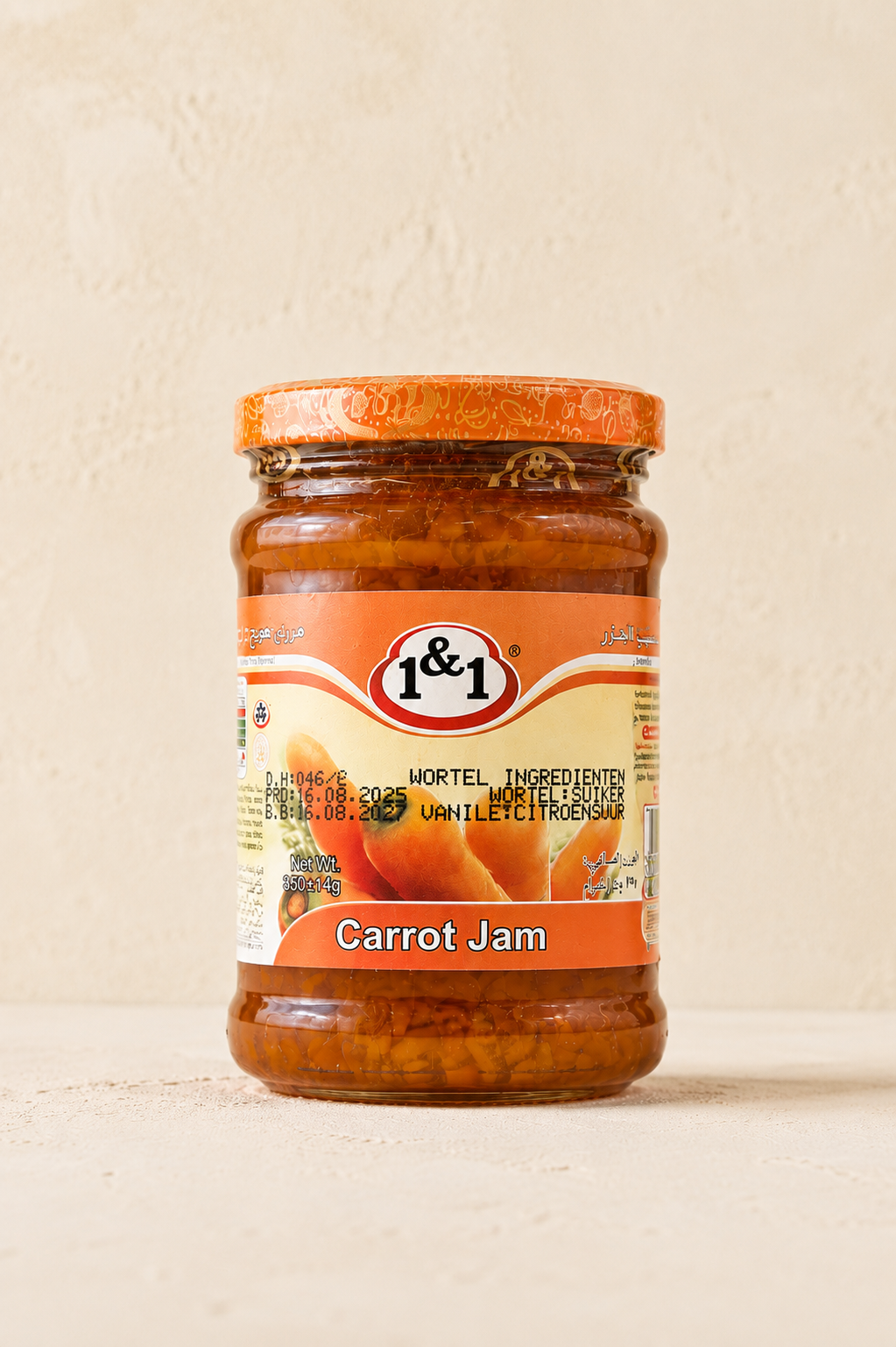Confiture de carottes 350g – 1&1 – Sélectionné avec soin par Méva