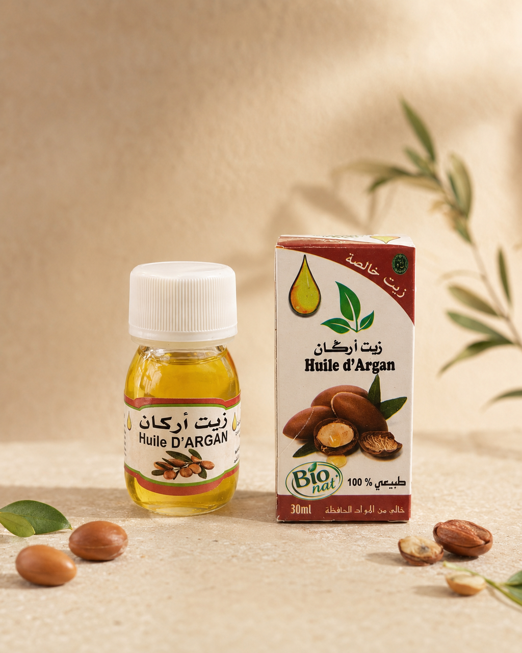Huile d'Argan 100% Naturelle – Oum Chaimaa (30 ml)
