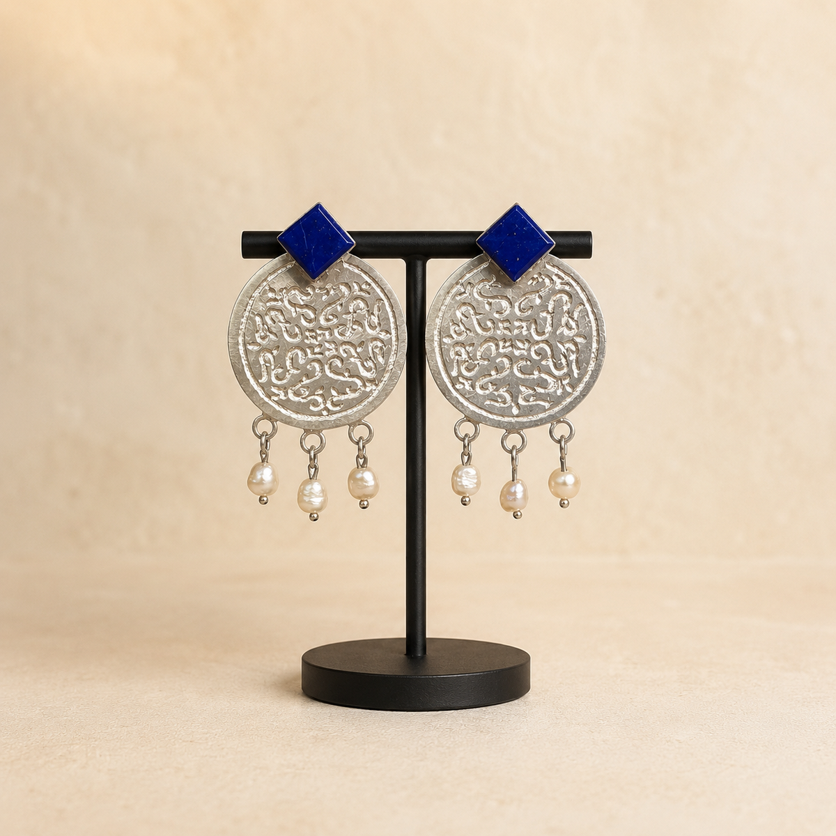 Boucles d’oreilles médaillons ciselés – Dor Afghanistan